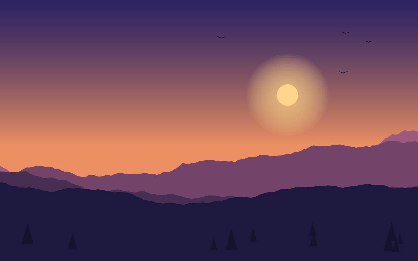 Ilustración de un paisaje