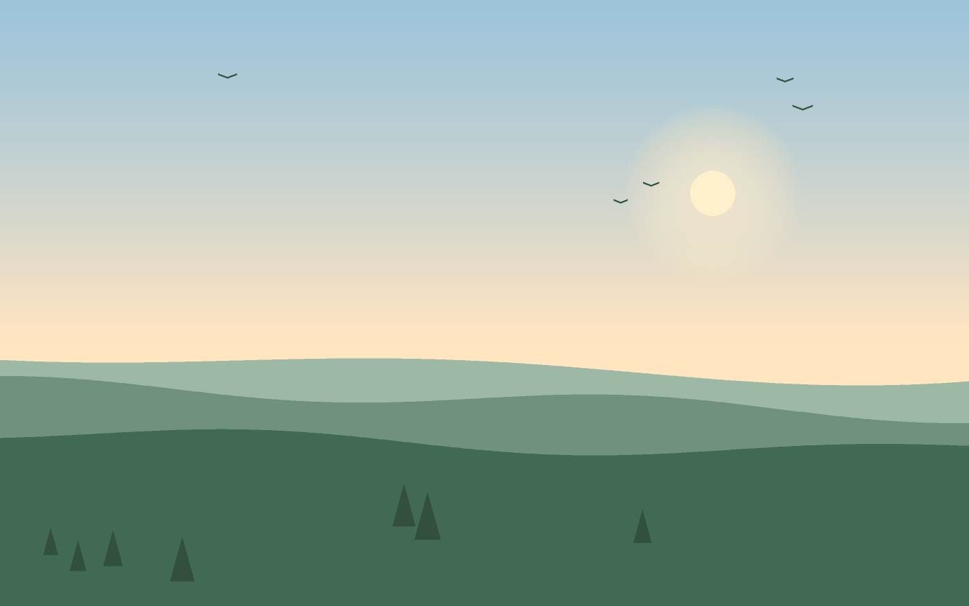 Illustrazione di un paesaggio