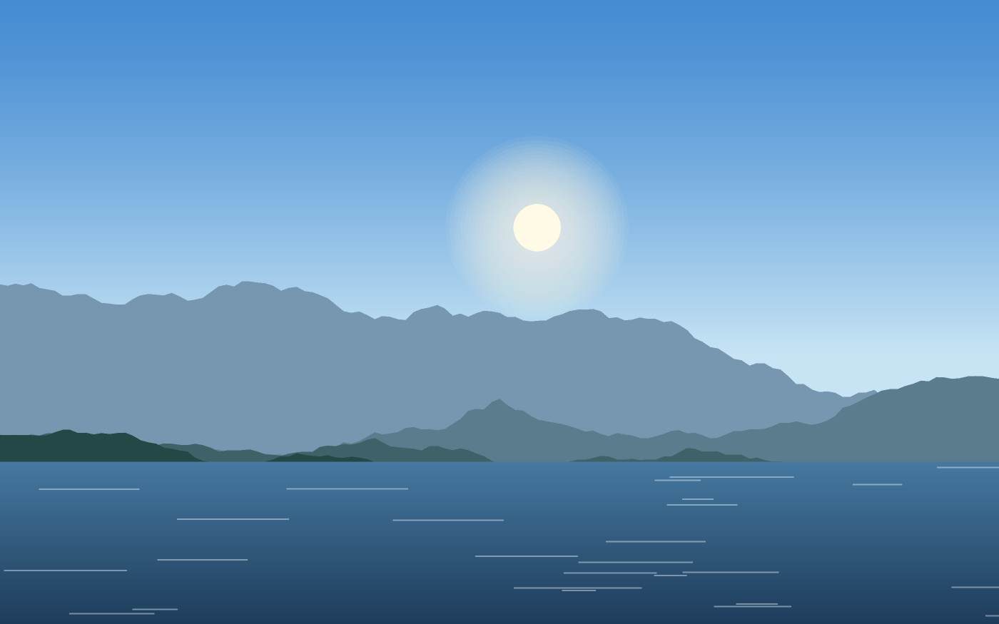 Ilustração de uma paisagem
